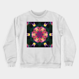 Retro Mandala Flower Pink Yellow and Purple Crewneck Sweatshirt